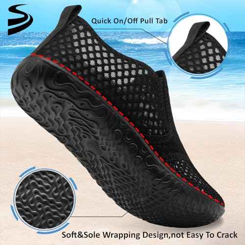 Spesoul Water Shoes for Women Men Quick-Dry Swim Shoes Barefoot Aqua Socks Breathable Beach Sandals for Pool Surf Travel Camping Yoga Outdoor Sports