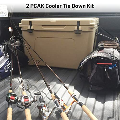 Cooler Tie Down Kit - Adjustable Straps for YETI & RTIC Coolers, Boat & Truck Bed