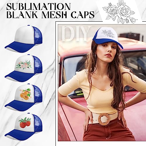 Vabean 24 Pack Sublimation Blank Trucker Hat Mesh Cap - One Size / Colorful
