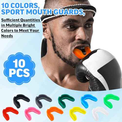 Frienda Sport Mouth Guards Mouthguard 10 Pcs Gum Mouth Guard Teeth Armor Game Guard for Boxing Basketball Football Hockey Karate Basketball Rugby Match