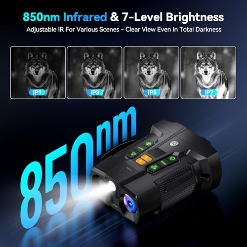 Night Vision Binoculars with 4.5" Screen 4K IR Goggles - Outdoor Hunting & Wildlife Observation