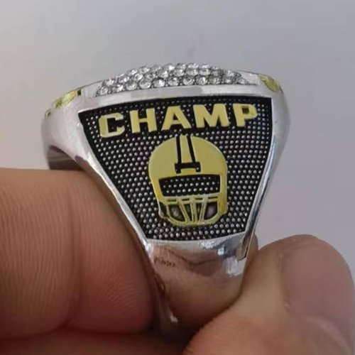 guancrown 2024 Fantasy Football Championship Trophy Ring Award Prize Sports Winner FFL Champion Ring (size 11, ring and stand)