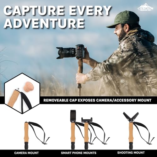 Carbon Fiber Trekking Poles with Quick Locks and Accessories for Hiking & Camping