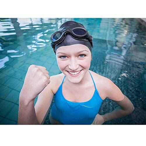 White Swim Cap White Swimming Cap Silicone Swim Cap for Men Women Boys Girls Youth