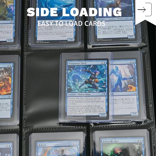 Sky Blue 9-Pocket Top Loader Binder Holds 324 Trading Cards, Durable Archival Safe