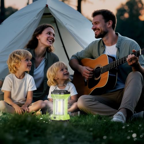 AlpsWolf Camping Lantern Rechargeable, 4000mAh LED Lantern for Power Outages Super Bright Portable Camping Light Emergency Lantern Camping Lamp Green, 1 Pack