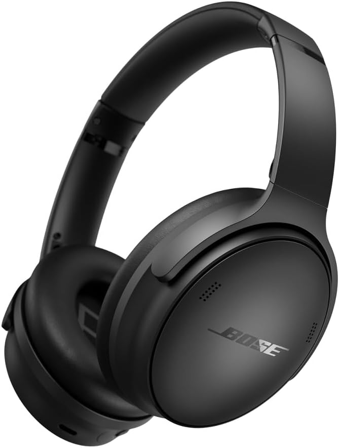 Bose QuietComfort Bluetooth Headphones, Wireless Headphones with Active Over Ear Noise Cancelling and Mic, Deep Bass, Up to 24 Hours of Playtime, Sandstone