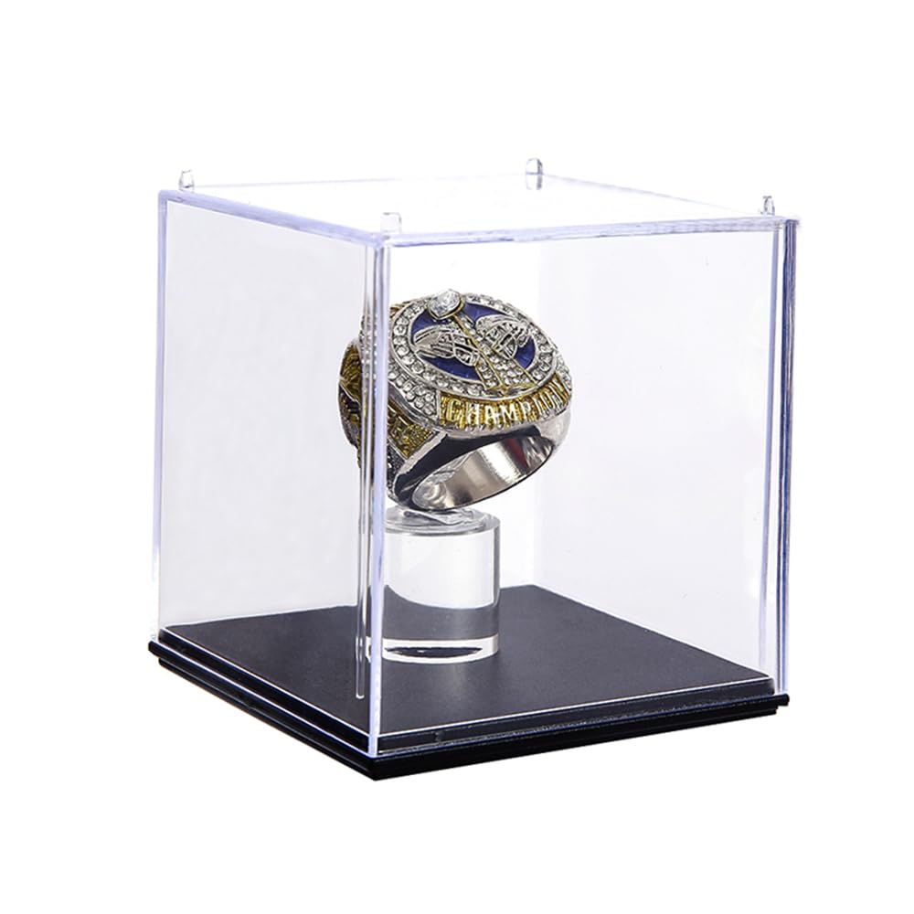 Championship Ring Display Case - 1 Slot Hole for Baseball, Softball, Football & High School Rings