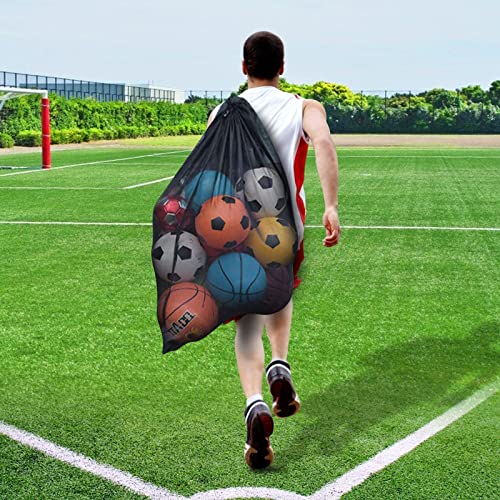 5PCS Heavy Duty Mesh Sports Ball Bag Set for Basketball Football Soccer