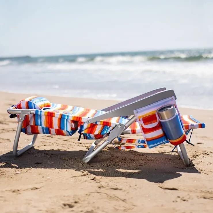 Tommy Bahama 2015 Backpack Cooler Chair with Storage Pouch and Towel Bar- red/Blue