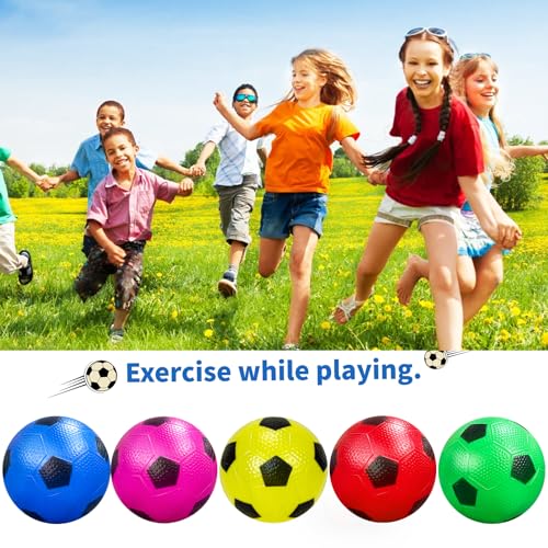 Mini Soccer Balls for Kids - 12 Pack Colorful Soccer Toys with Pump - Party Favors