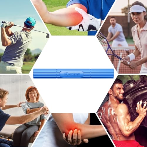 FitBeast Blue Medium Flex Therapy Bar for Tendonitis & Grip Strength - Rehabilitative Hand Exerciser