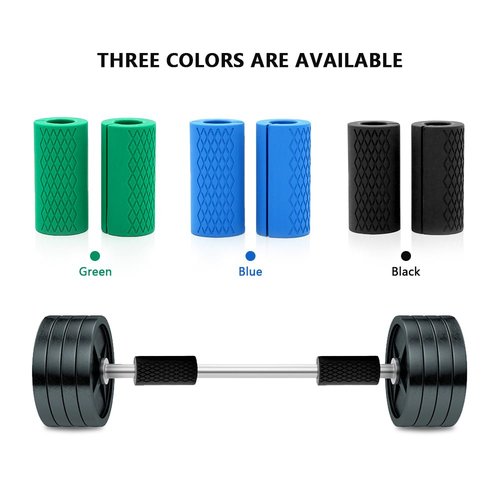 Barbell Grips,Dumbbell Grips for Hands Anti-Slip Barbell Grips for Dumbbell Adapter Barbell and Dumbbell Fat Bar Grip for Weightlifting Superior Barbell Handle Grip& Fat Bar Training(Pair Green)