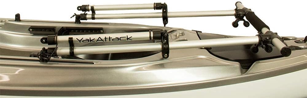 YakAttack CommandStand Universal Kayak Stand Assist Bar | Adjustable Width | Includes Paddle Holders & Accessory Mounts | Track or Flat Mount | Folding Frame | Made in USA