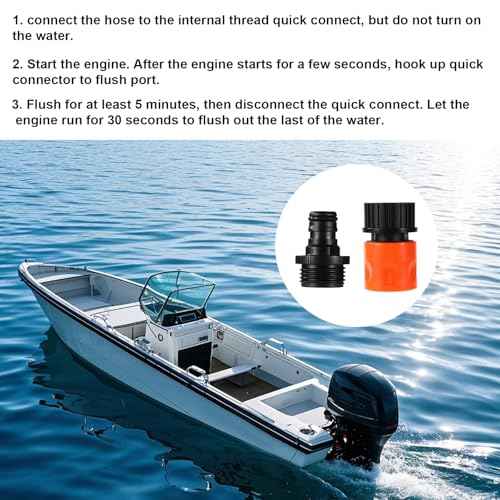 Boat Engine Flush Kit, Plastic Jet Boat Motor Ski Quick Connect Accessories Flush Kit Compatible with Seadoo Sea Doo PWC & Kawasaki 4 Stroke Watercraft