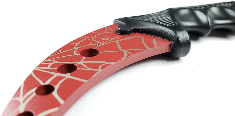 Falcon 7.5" Tactical Fixed Blade Training, No Edge. For Training Purpose Only (Black)