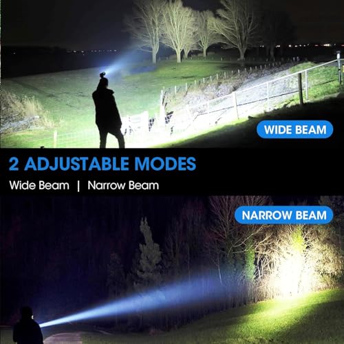 Rechargeable LED Flashlight 99,000 Lumens Waterproof Camping Light with Focus & Modes