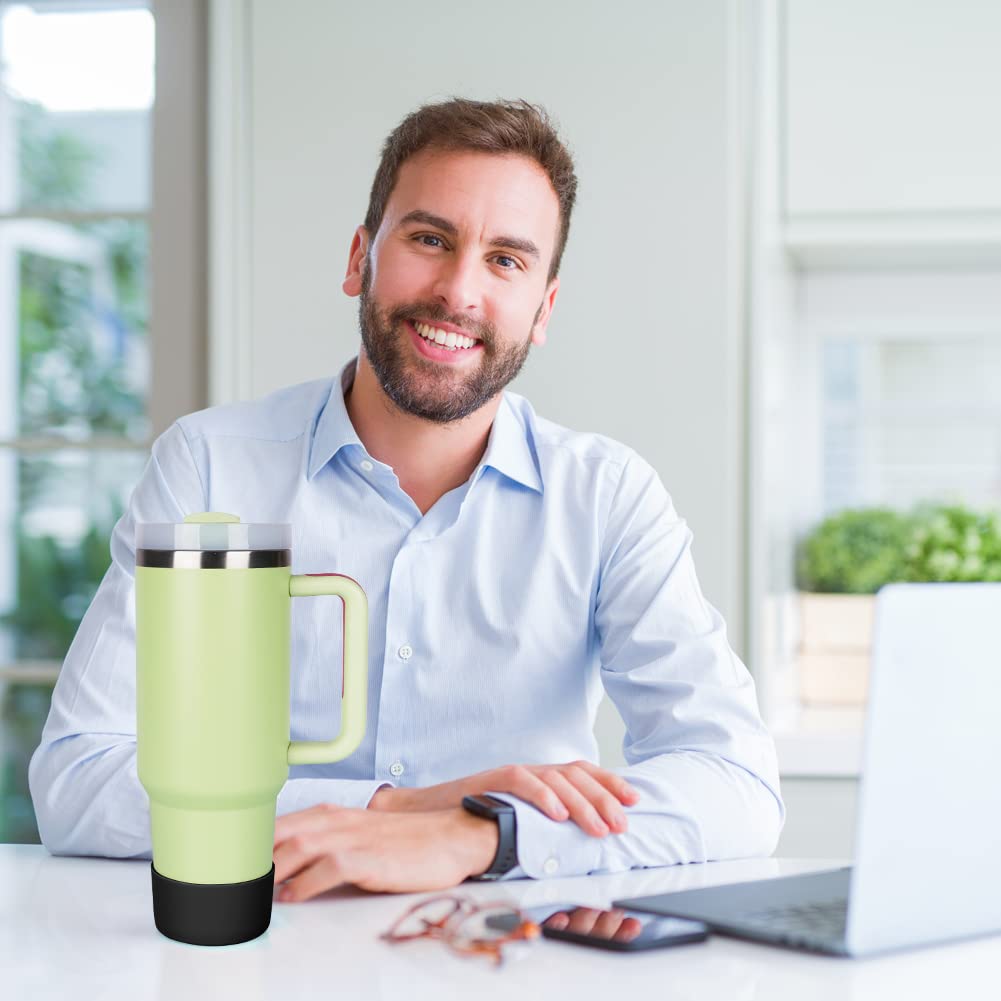 AUAUY 1 Pc Protective Silicone Boot for Stanley Quencher Adventure 40oz & IceFlow 20oz/30oz, Anti-Slip, Noise Reduction, Black