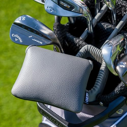 Golf Putter Headcover Mallet Gray Black Durable Magnetic Plush Fit