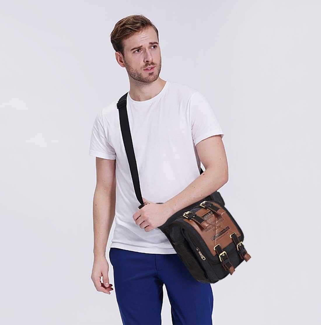 Fashion Shoulder Backpack Cross Body Bag Sling Bag Chest Pack Bag Chest Strap Bag One Strap Sport Bag Backpack Men/Women Cycling Hiking Camping Outdoor Travel Bag Canvas Black
