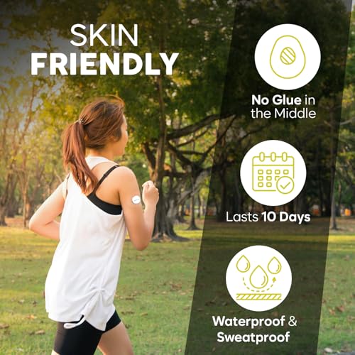 Adamson Dexcom G7 Over Patches Waterproof ? 40 Clear Adhesive Patches ? Transparent CGM Covers No Glue on Sensor ? Strong Hold ? Hypoallergenic & Sweatproof