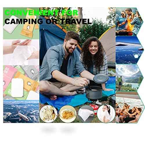 Premium Compressed Towels, Pure Cotton Portable Washcloth for Camping or Travel¡¦