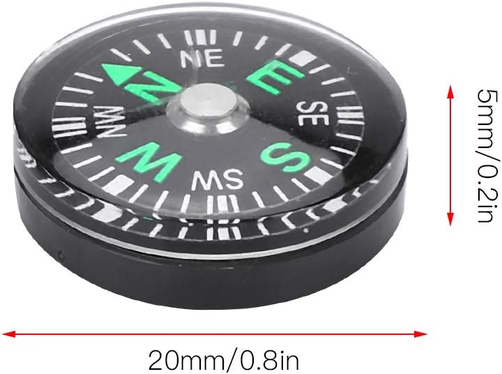 12Pcs Button Compass, Oil Filled Mini Pocket Button Compass for Camping, Hiking, Boating, Survival Bracelets Button Small