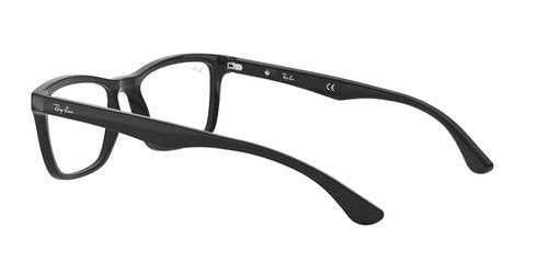 Ray-Ban RX5279 Square Prescription Eyewear Frames, Black/Demo Lens, 57 mm