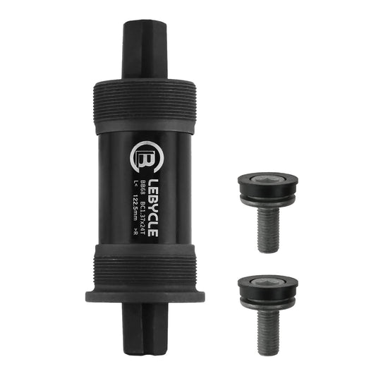 HZ-MONSTAR Square Tapered Bottom Bracket, Bike Bottom Bracket Power Spline Bottom Bracket with Screws for Square Tapered Spindle Crank 68mm x 122.5mm