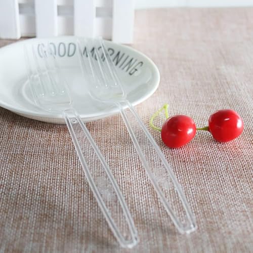 Heavy Duty Clear Plastic Forks and Spoons Set - 500 Count, Spoons & Forks