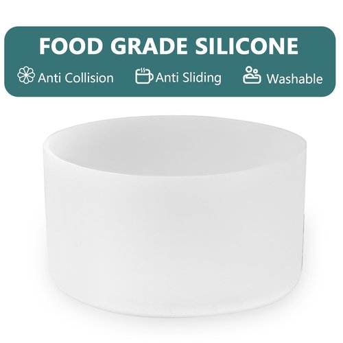 Seimneire 2Pack 3Inch/75mm Clear Silicone Tumbler Bumper, Water Bottle Bottom Protector for 20oz-40oz