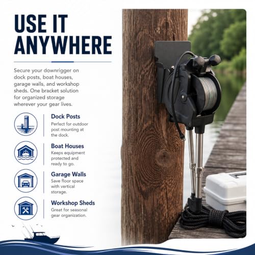 2pcs Marine Grade Downrigger Mounts for Boat Fishing Equipment