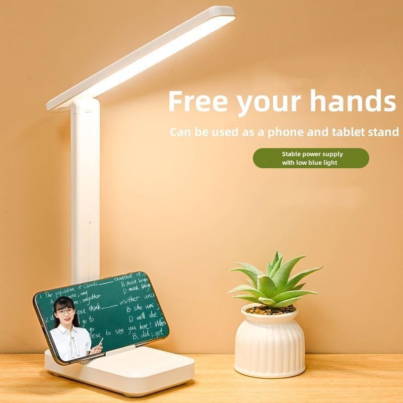 LED Desk Lamp for Office Home, Lamp Foldable & Portable Reading Light, Small LED Desk Light Strip, 3 Brightness