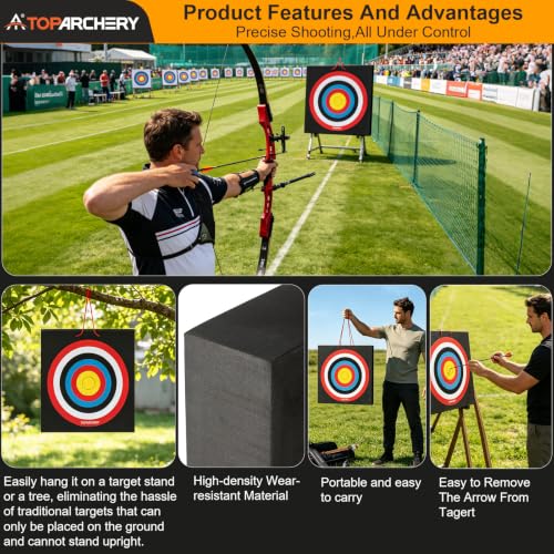 New Vision Foam Archery Target 20 Inch High-Density Block for Backyard & Knife Practice