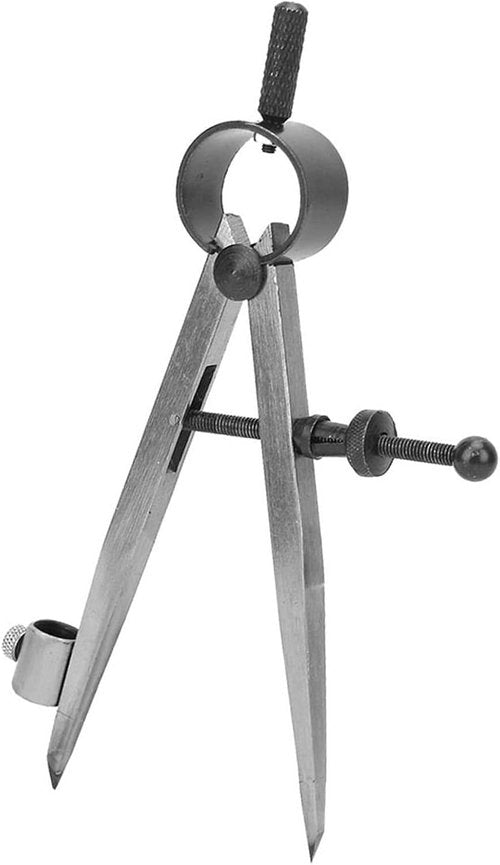 Drafting Compass, Adjustable Rotating Craft Tool, Carbon Steel Craft Rotating Tool, Wing Divider Line Location Scriber Drawing Compasses for Metal Workpiece Processing Leather (100mm)