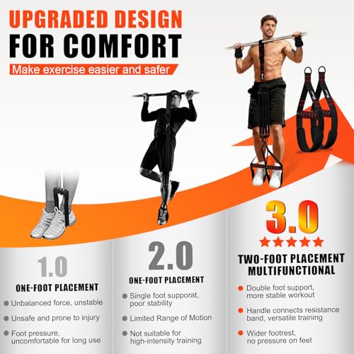 Black and Red Resistance Bands Set for Pull-Up Assistance, Full Body Workout Equipment