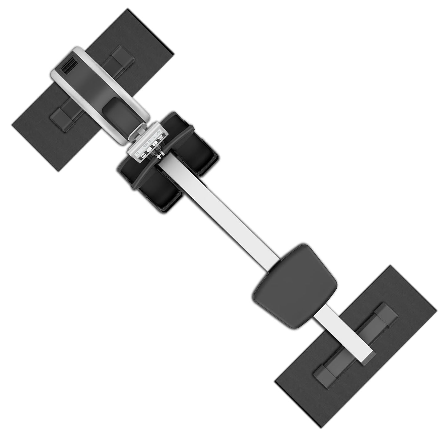 2PCS Fitness Equipment Mats and Floor Protector, Non-Slip Mat Rowing, Rowing Machine Bike Mat for Carpet & Hardwood Floors, Exercise Bike Mats (Two Pieces:30 * 12 inch)