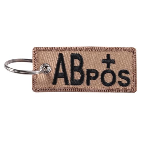 Cuiopbio Embroidered Blood Type Keychain - Sleek and Stylish Design (AB+)