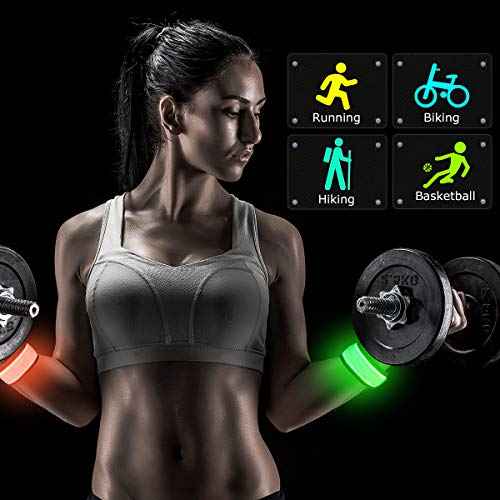 esonstyle Pack of 6 LED Light Up Band Slap Bracelets Night Safety Wrist Band for Cycling Walking Running Concert Camping Outdoor Sports