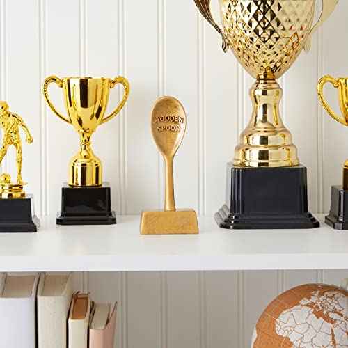Juvale Cook Off Trophy Wooden Spoon Award - 2.5 x 6.2 x 1 in, Mini Bronze Resin - Funny Cooking Contest Trophy for Bake-Off, Chili & Salsa Competitions