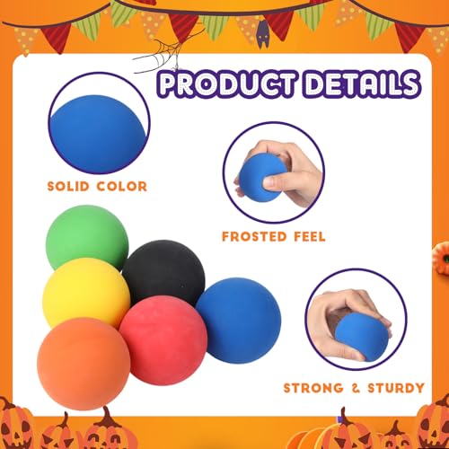 Rubber High Bounce Balls Set - Colorful 2.36 Inch Kids & Party Toys - Bright Colors