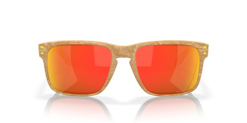 Oakley Men's OO9244 Holbrook Low Bridge Fit Rectangular Sunglasses, Matte Stone Desert Tan/Prizm Ruby Polarized, 56 mm