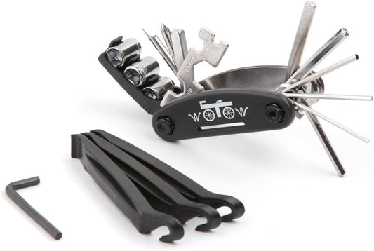 16-in-1 Bike Repair Tool Kit - Multi-Function Bicycle Multitool with Tire Levers & Wrench for Road & Mountain Bikes