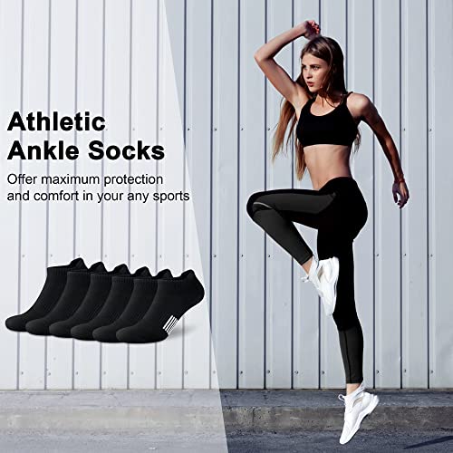 Women's Cushioned Ankle Socks 4-6 Pairs Athletic No Show Comfort