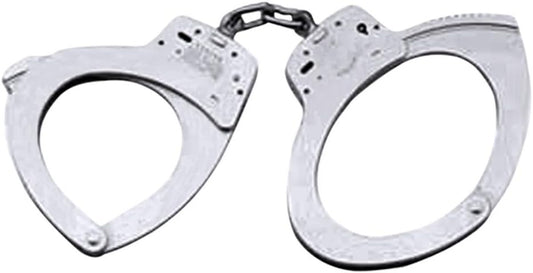 SMITH & WESSON Cuffs 350118 Model 110 Large Size Chain-Linked Handcuffs, Nickle