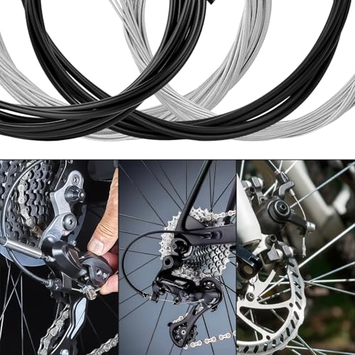MuHize Bike Brake Cable Kit - Upgraded 87 PCS Brake Lines Contain Stainless Steel Wire Cutter & Shifter Cables with Housing for Mountain/Road Bikes