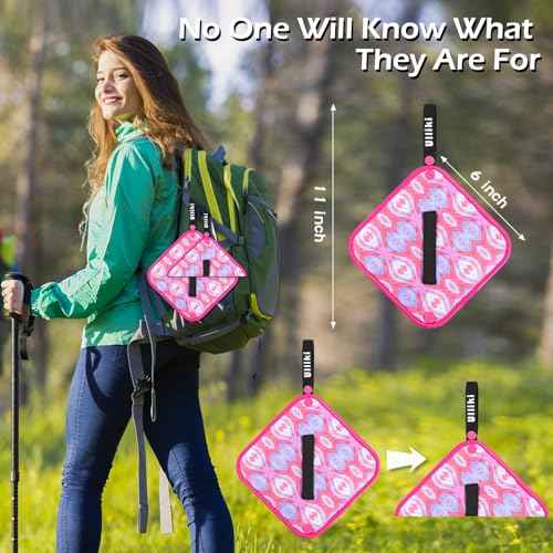 ULLIKI Pee Cloth for Women, Reusable Pee Rag Hiking Camping, Reusable Absorbent Toilet Paper Washable, Outdoor Pee Pad Travel Camping Backpacking Essentials for Women