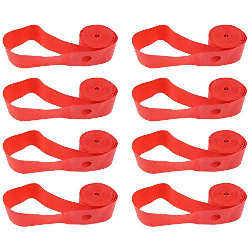 26 Inch Bicycle Rim Tape - 8 Pack Red Rim Strips for 700C Wheels