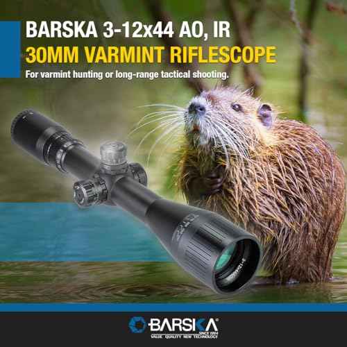 Barska Varmint Rifle Scope with Adjustable Objective for Hunting and Targeting
