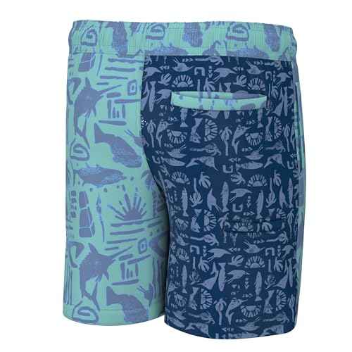 HUK Boys' Pursuit Volley Pattern, Quick-Dry Shorts for Kids